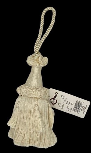 Cable de bucle decorativo natural de 6"" borla 4"" Conso Empress Trim 22011 color B01 - Imagen 3 de 4