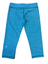 Ivivva by Lululemon Girls Kids 14 Yoga Pants Tight Leggings Blue Rhythmic Crop