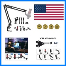 Adjustable Microphone Desk Stand - AK-35 Boom Arm for Podcasting and Streaming