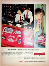 Original 1958 Vintage Telephone Ad: Western Electric unit of the Bell System