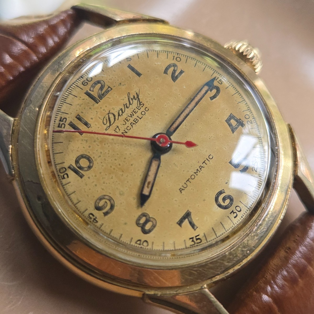 Vintage DARBY by LOUVIC men's automatic watch Felsa 690 Bidynator