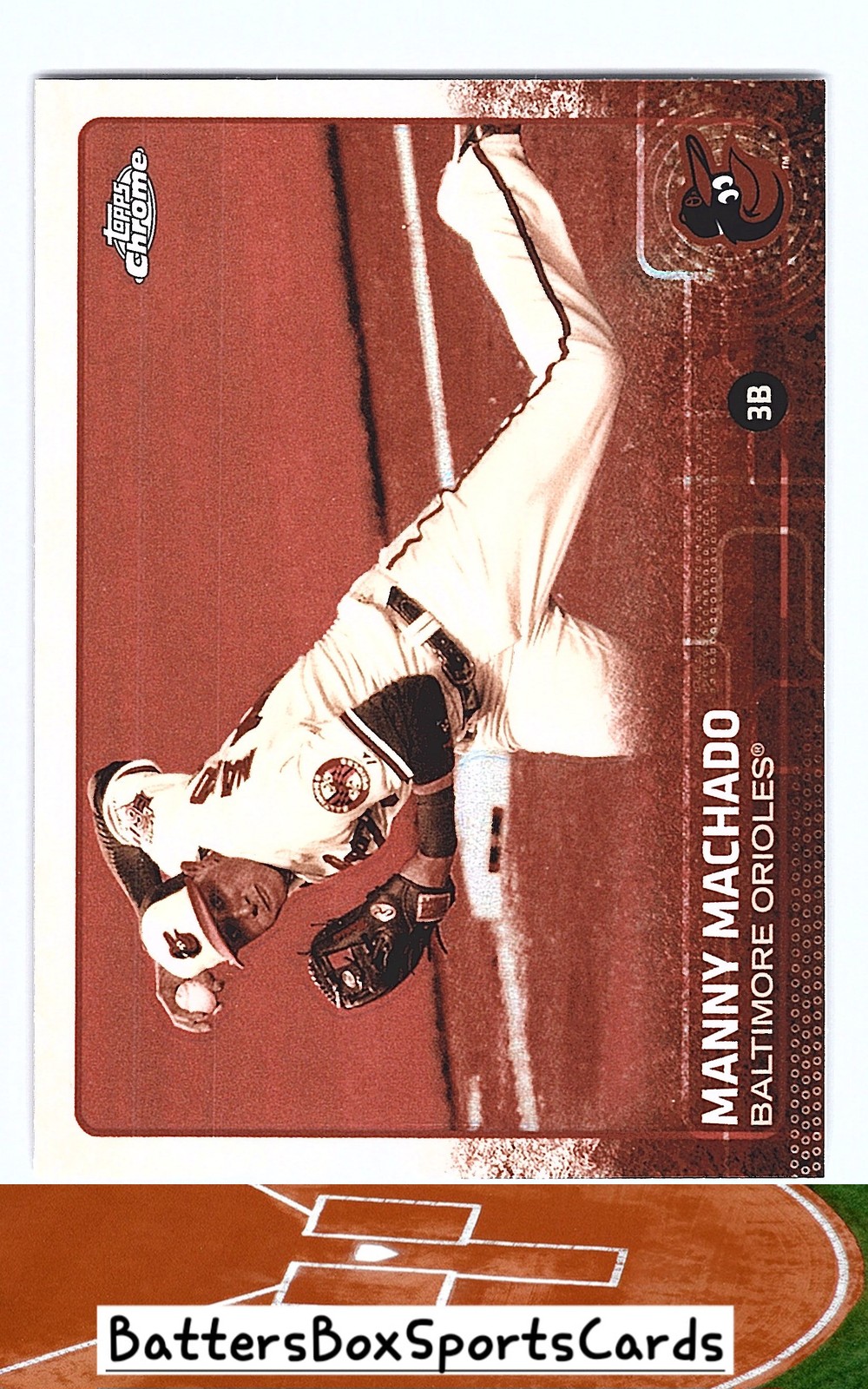 2015 Topps Chrome #42 Manny Machado Sepia Refractor