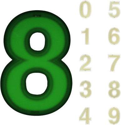 Solar House Numbers Waterproof - Self-Charging, No Batteries, No Solar Panels, N