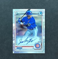 Jordan Nwogu 2020 Auto Bowman Chrome Refractor /499 1st Rookie Autograph Cubs ⚾️