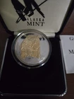 Alaska Mint Roaring Grizzly Bear Round 1oz .999 Fine Silver Gold Relief Box&Coa