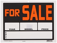 9x12" PVC Sign"for Sale" Year/Model/Price/Call