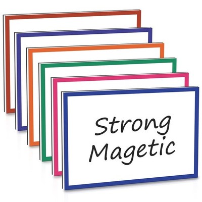 6 Pcs Extra Large Dry Erase Magnetic Tags and Labels 8.2'' x 5.5'',Name Plate L...