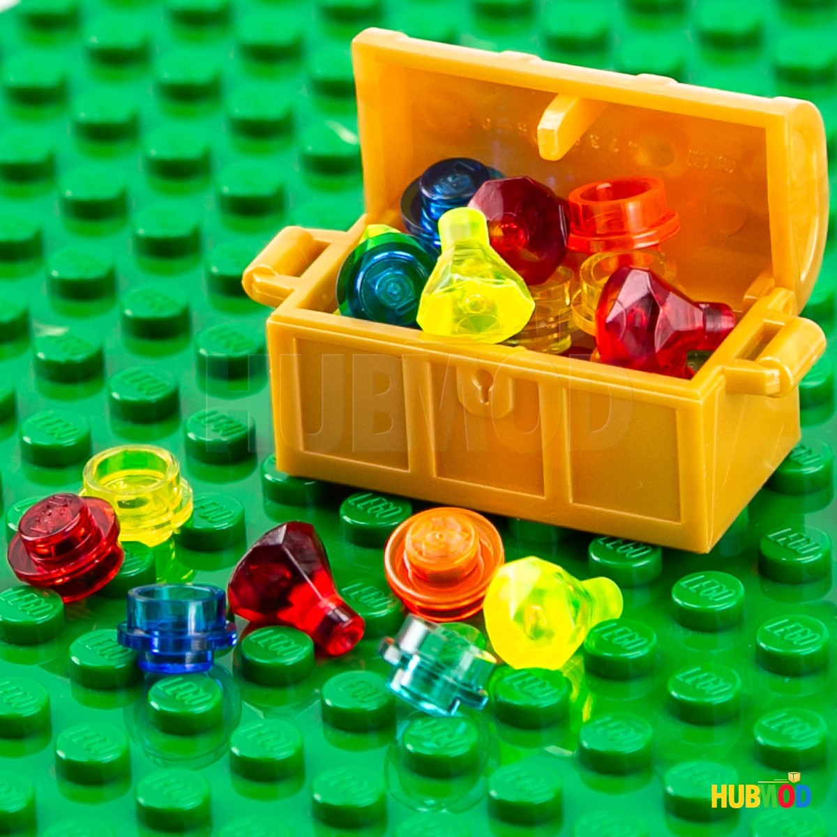 Genuine LEGO Pirates Castle Gold Treasure Chest 4738 4739 w/ Gems