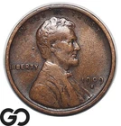 1909-S VDB Lincoln Cent Wheat Penny *Most Valuable Variety* Major Key Date, XF