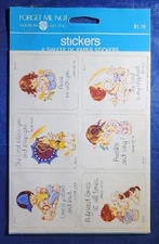 VINTAGE 1984 AMERICAN GREETINGS STICKER SHEETS CUTE CHILDREN BIBLE VERSES NOS