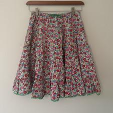 Mini Boden Girls Floral A-Line Skirt Pull-On 9-10Y