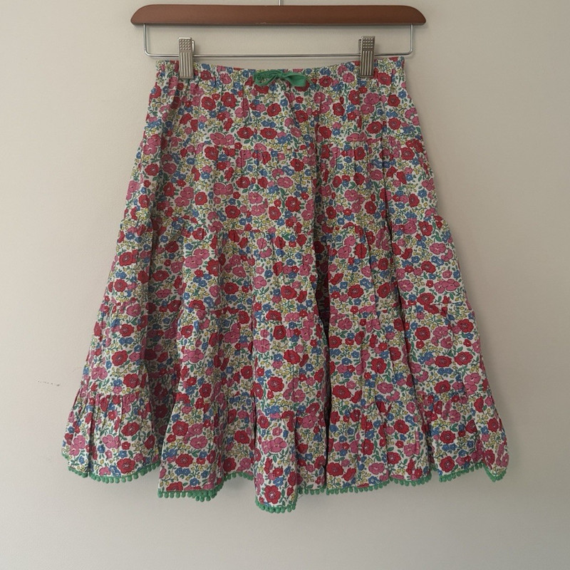 Mini Boden Girls Floral A-Line Skirt Pull-On  9-10Y