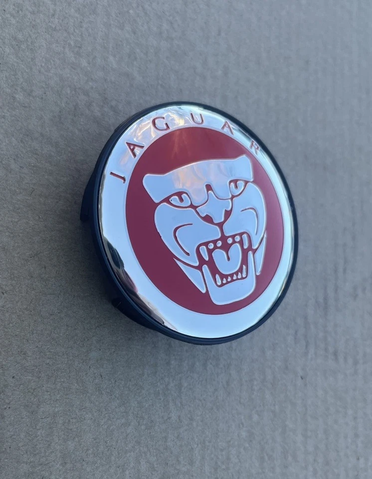 4X For JAGUAR Wheel Rim Center Caps S XJ XJ8 XF XK F Type F Pace Red Foto 4 de 4