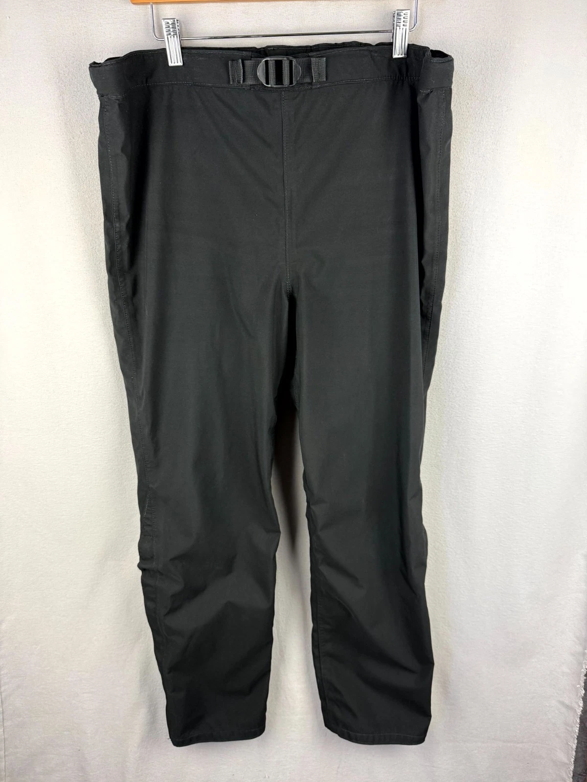 Vtg Sequel Rain Pants Mens Large Native American Black Gore-Tex Mountain Belted