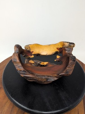Handcrafted Live Edge Wooden Bowl by Arturo Soland Puerto Rico Artisan...