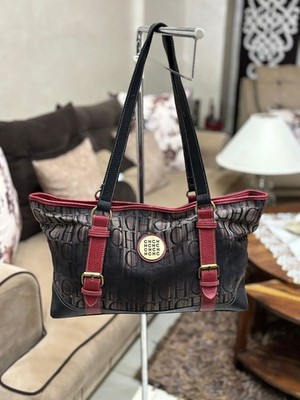 Vintage Carolina Herrera very rare shopping Shoulder Monogram Bag
