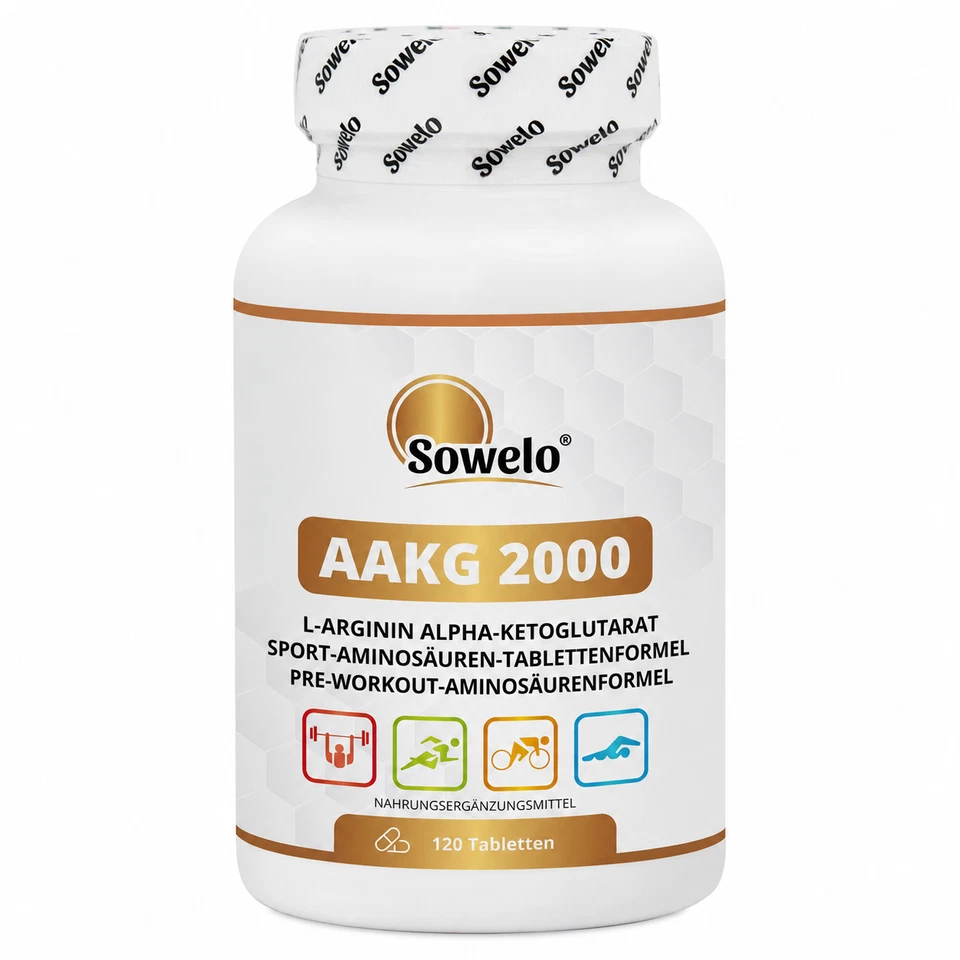 AAKG 1000 mg – L-Arginin für Muskelpumpe & Potenz – Hochdosiert – Sowelo - Bild 1 von 4