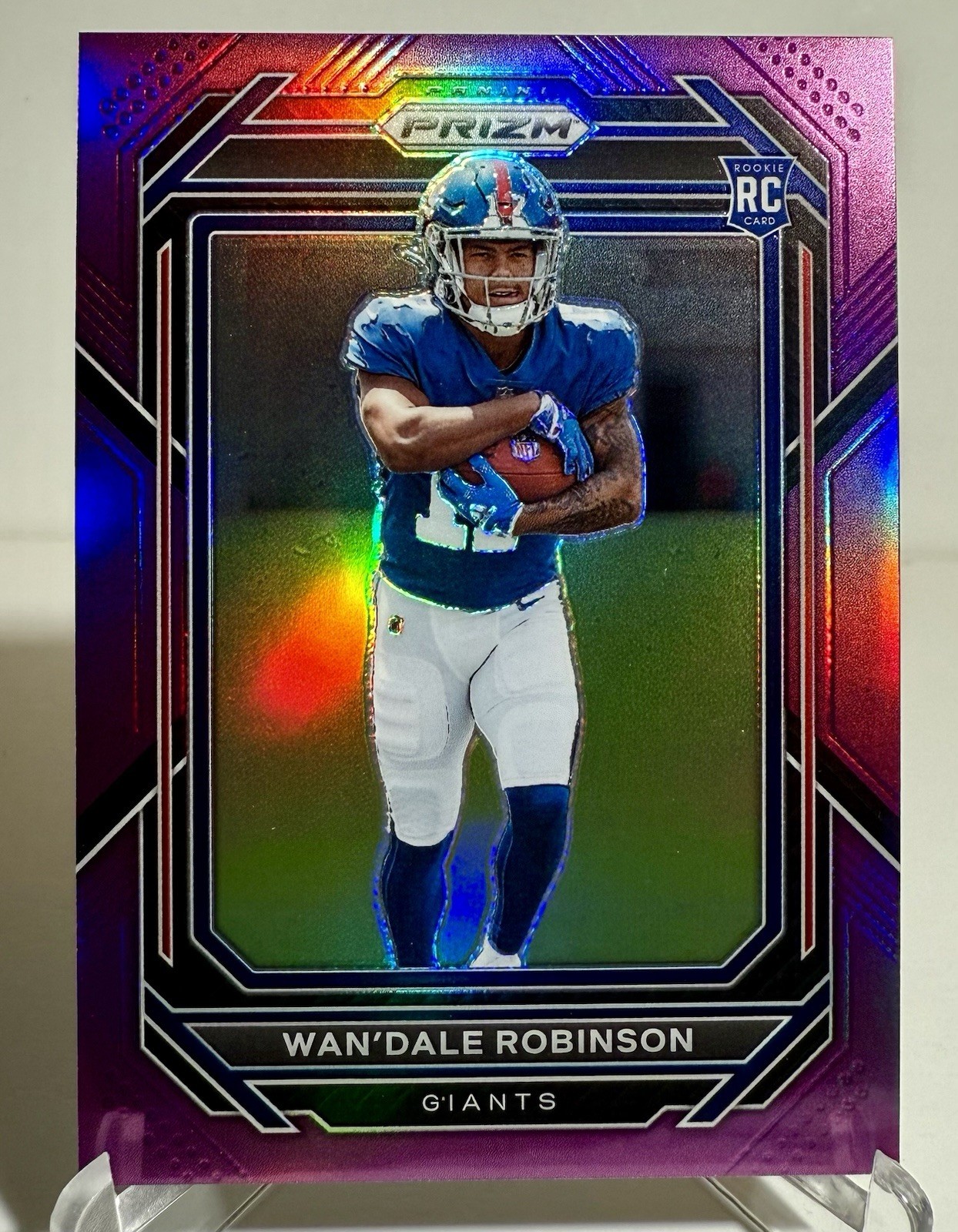 2022 Prizm Football Wan'dale Robinson Purple Prizm /125 Rookie Card #315 Giants