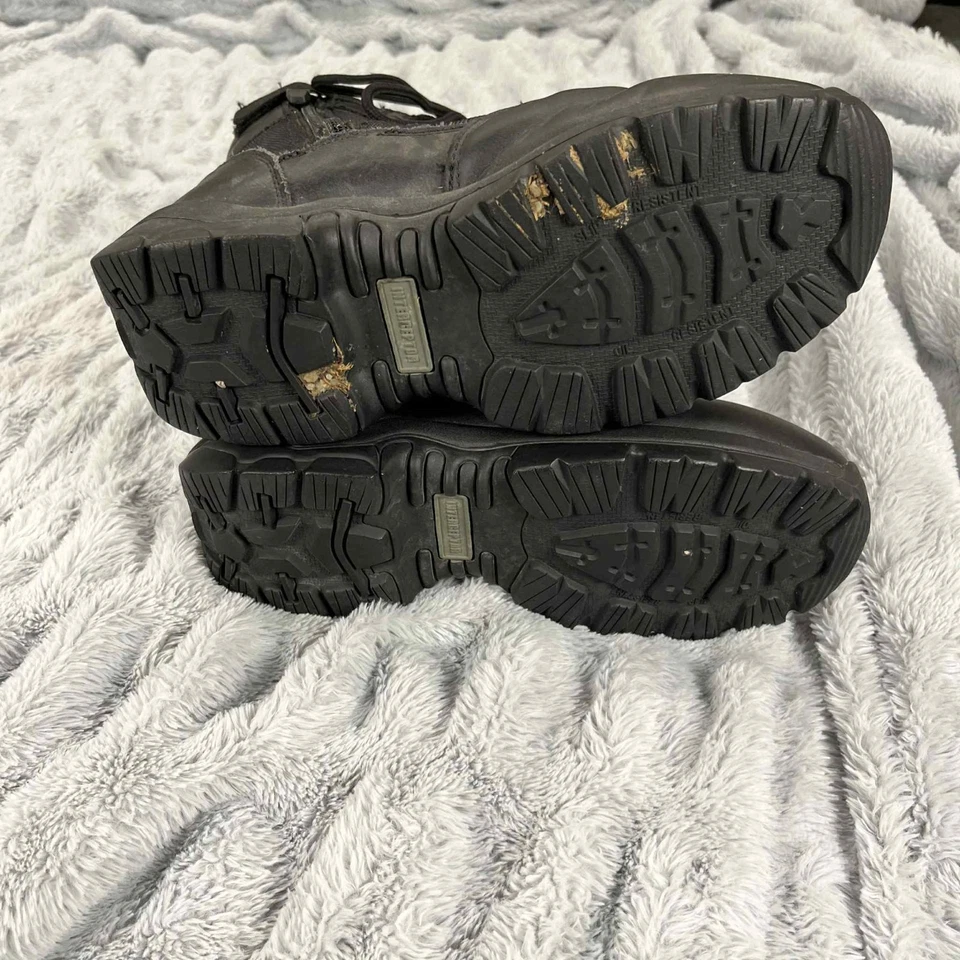 Botas Táticas Bates Masculinas 9.5 Pretas Enforcer Zíper Lateral Couro Nylon Biqueira Macia - Imagem 3 de 4