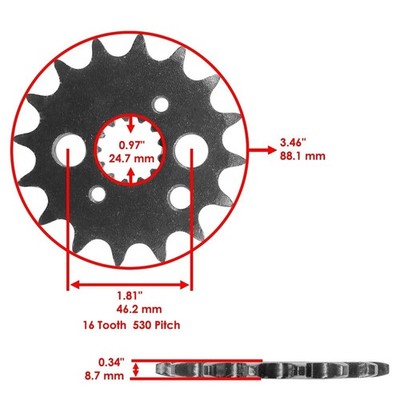 O-Ring Drive Chain & Sprockets Kit for Kawasaki VN800A Vulcan 800
