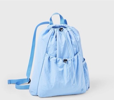 All In Motion 20L Cinch Backpack Adjustable Straps Water Repellent Light BlueNew