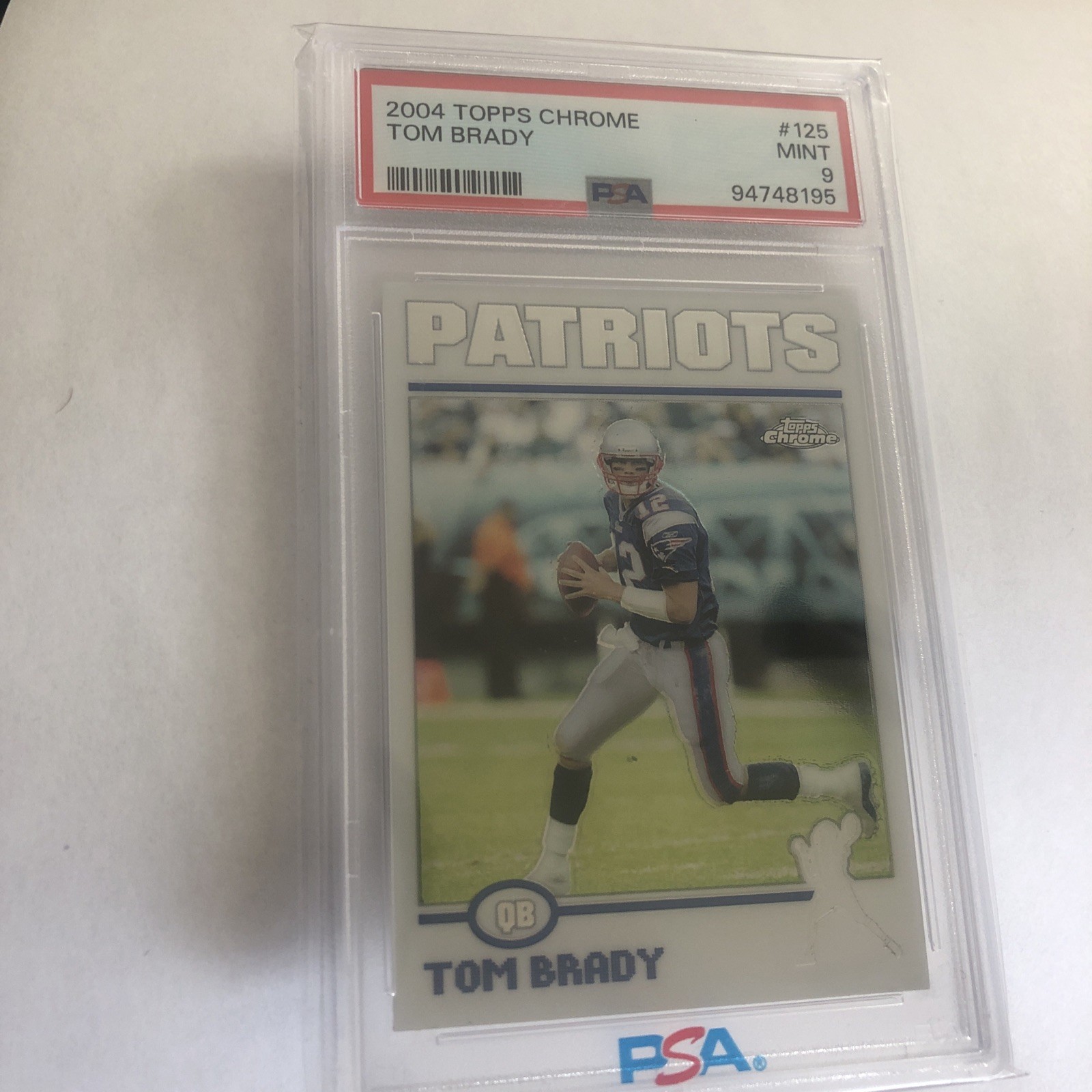 2004 TOPPS CHROME 125 TOM BRADY PSA 9