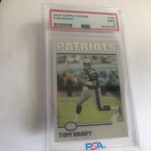 2004 TOPPS CHROME 125 TOM BRADY PSA 9