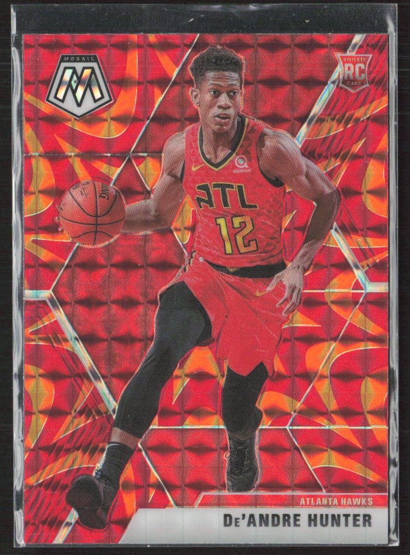 2019-20 Panini Mosaic #239 De'Andre Hunter Reactive Orange Atlanta Hawks (N)