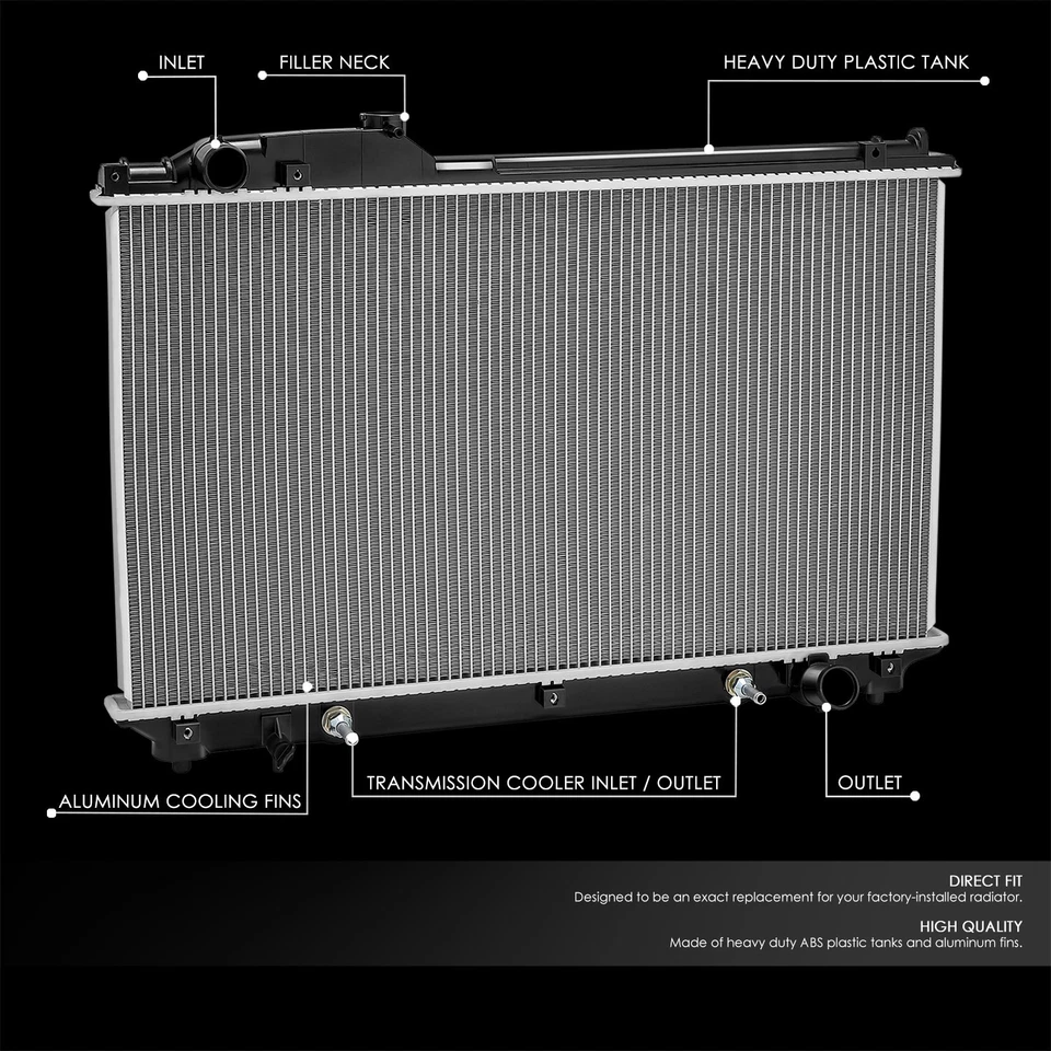 Radiador de refrigeración de núcleo de aluminio estilo fábrica 2419 para Lexus LS430 2001-2006 Foto 2 de 4