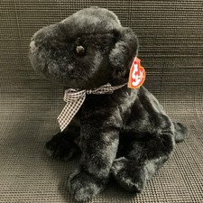 TY Beanie Buddies Luke Black Labrador Dog Plush Buddy Toy with Tag 2001 VGC 10”