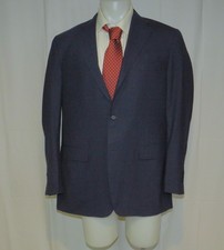 Canali 1934 15280 Impeccabile Blue Subtle Plaid Two Button Suit Jacket 46L