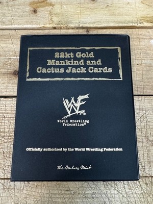 22kt Gold World Wrestling Federation Card Binder Mankind + Cactus Jack |  eBay