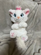 Marie Plüschtier Tasche mit rosa Band 30 cm weiße Katzenfigur weiche Puppe