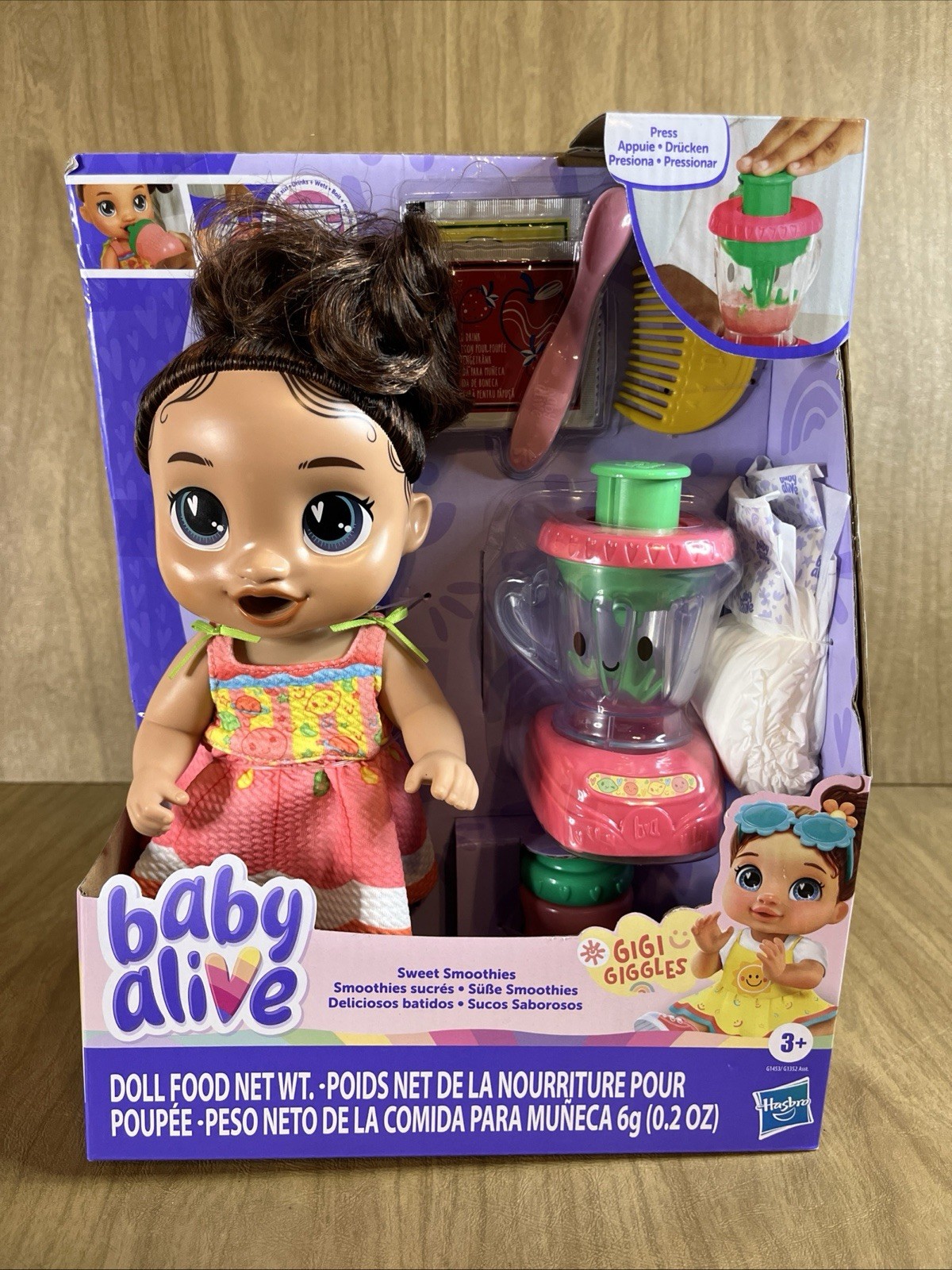 Baby Alive Sweet Smoothies Gigi Giggles Baby Doll New With B