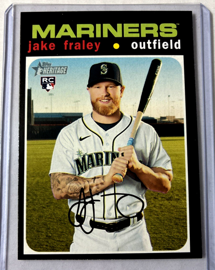 2020 Topps Heritage High Number #547- Jake Fraley Rookie Rc Card