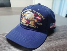 USA 250th Anniversary Hat Eagle & Liberty Uni...