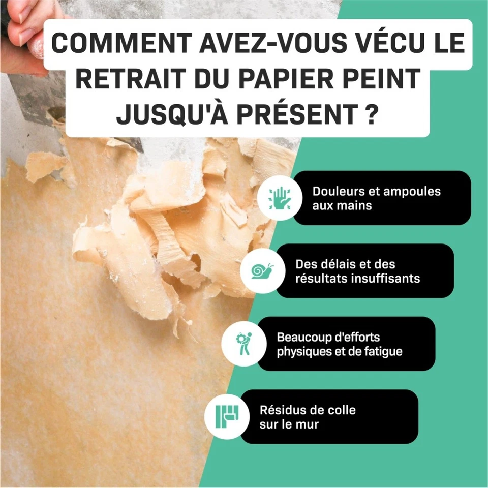 VONROC Décolleuse papier peint 2000W | Réservoir 4,5L | Tuyau 3,5m + plaque - Photo 4/4