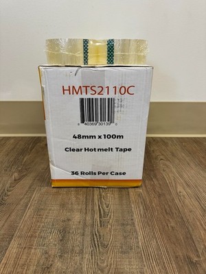 48mm x 100m Clear Hotmelt Select Tape 1.8mil, 36rls/case