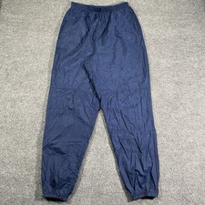 Vintage Nike Pants Mens XL Navy Blue Windbreaker Track Ankle Zip 90s Nylon