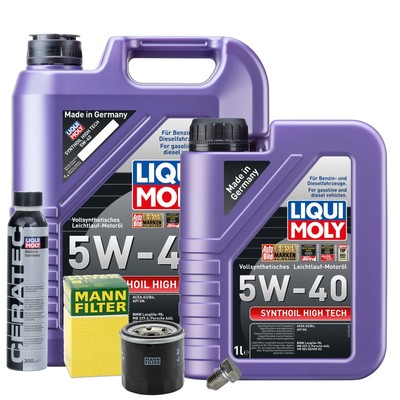 Motoröl 5W40 LIQUI MOLY 6L+MANN Ölfilter+Cera Tec+Ölablassschraube