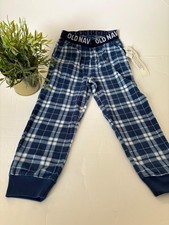 Old Navy Boys Pajama Pants Kit Light Blue  Navy Plaid   Size S