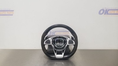 17 MERCEDES BENZ AMG C63S W205 STEERING WHEEL BLACK LEATHER AND ALCANTARA