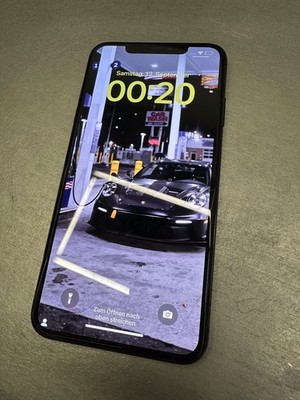 Apple iPhone XS Max 6,5 Zoll Space Grau funktionsfähig Sprung im Rückglas