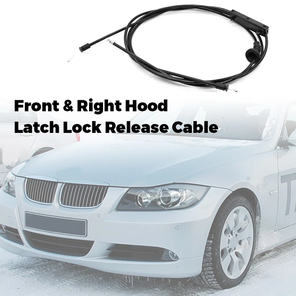 Cable de liberación de bloqueo de bloqueo de capó delantero y derecho para BMW 328i xDrive 335i xDrive X1 Foto 3 de 4