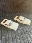 (2) Vintage 1960's Matchbox Lesney No. 8 Ford Mustang Fastbacks, White/Red
