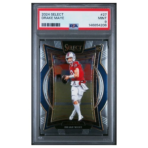 2024 Panini Select Concourse Drake Maye #27 Rookie Card PSA 9 MINT