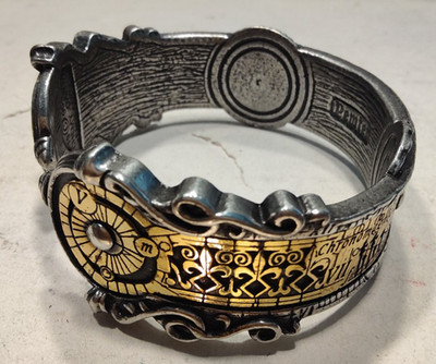 Vintage 1996 Alchemy Carta Gothic England Steampunk Cuff Bracelet