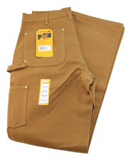 New CARHARTT Men's 32 x 34 Loose Fit Double Knee Brown Canvas Utility Work Pants