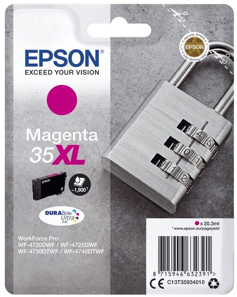 Epson C13T35934010 Epson Tintenpatrone Magenta Durabrite Ultra Ink 35 Xl T 3593-image