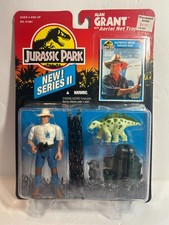 Jurassic Park SERIES 2 CARDED NOS ALAN GRANT W/ AERIAL NET TRAP 1993 KENNER